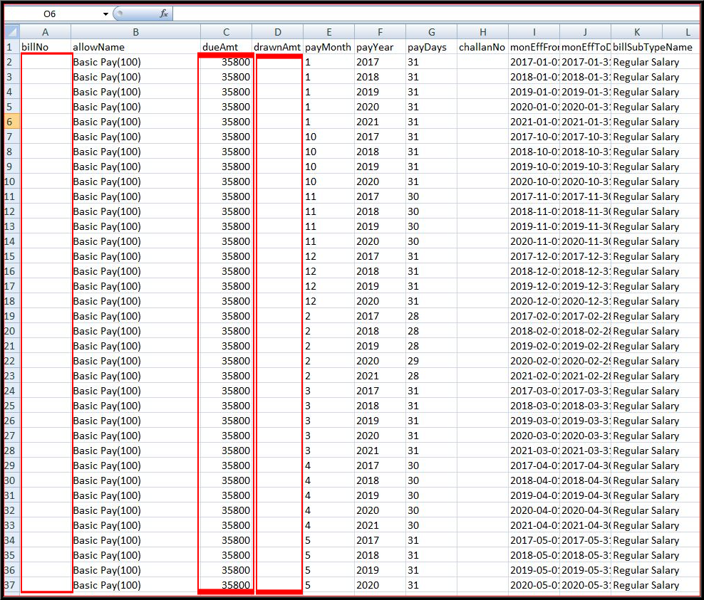 Excel Sheet Calculation